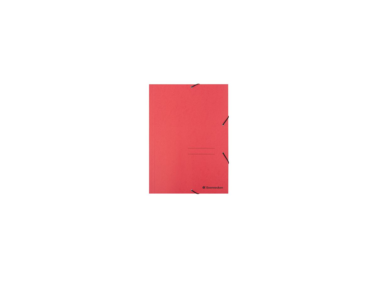 Soennecken Eckspanner 1472 DIN A4 3Klappen und Gummizug rot
