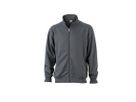 JN Workwear Sweat Jacket JN836 70%BW/30%PES, carbon, Größe 3XL