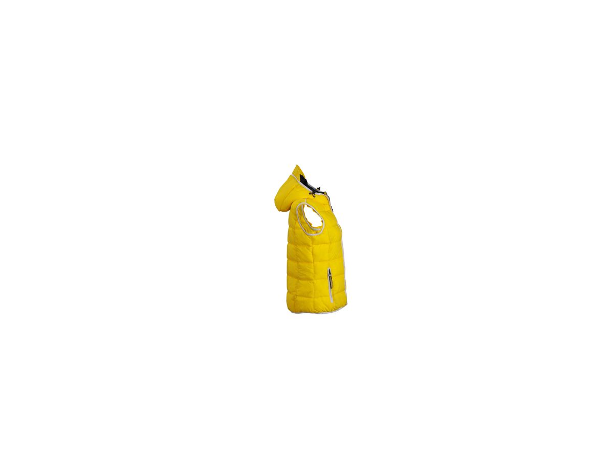 JN Ladies Maritime Vest JN1075 100%PA, sun-yellow/white, Größe S