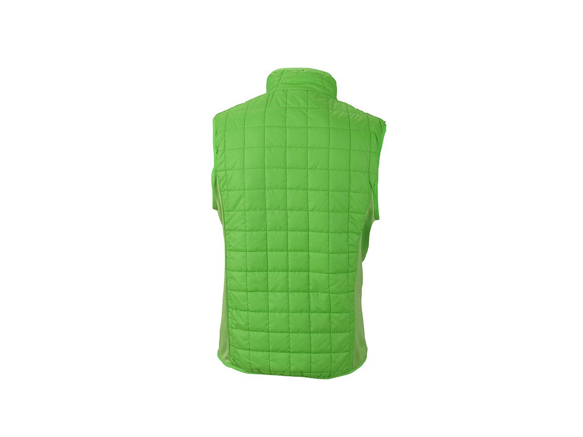 JN Mens Hybrid Vest JN1114 92%PES/8%EL, spring-green/silver,Gr. S