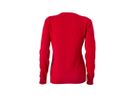 JN Ladies V-Neck Pullover JN658 100%BW, red, Größe XL