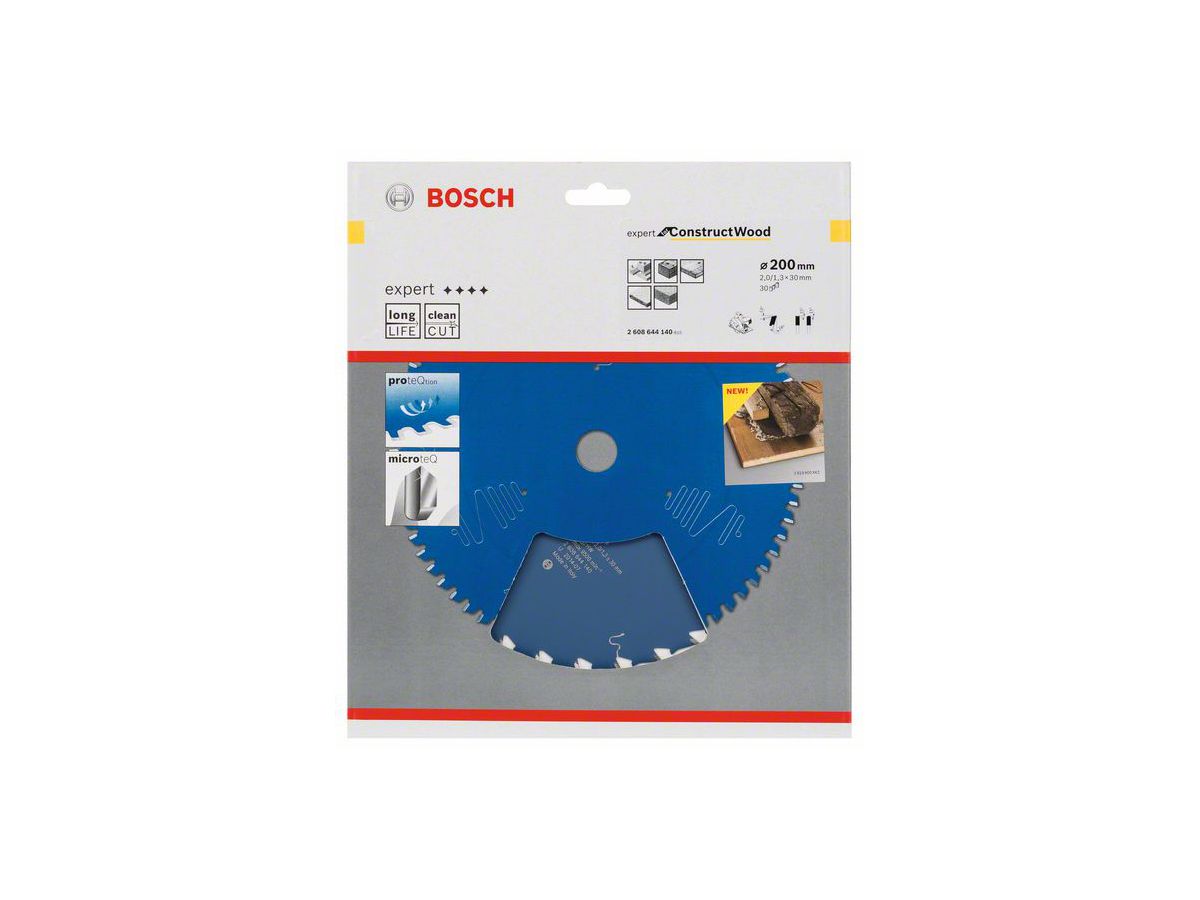 BOSCH Kreissägeblatt Expert for Construct Wood, 200x30x2 mm, 30 Z