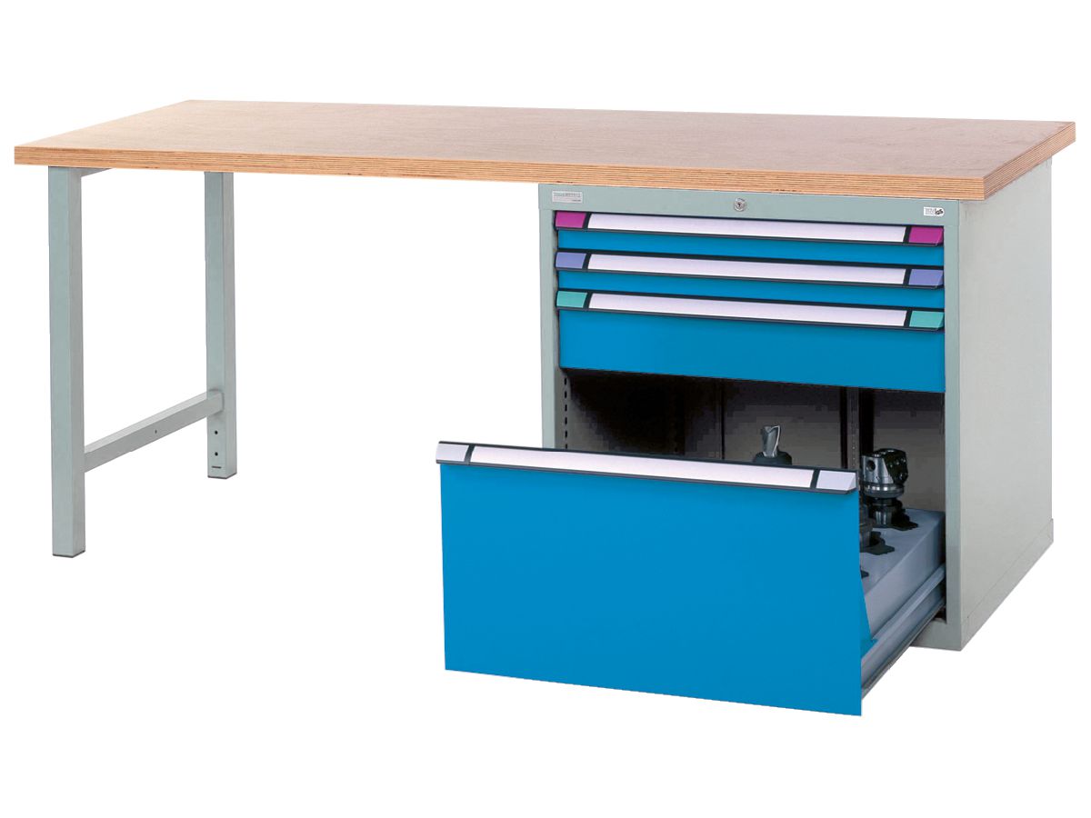 CNC-Tischständer grau 15xVDI 30-60 RAL 7001