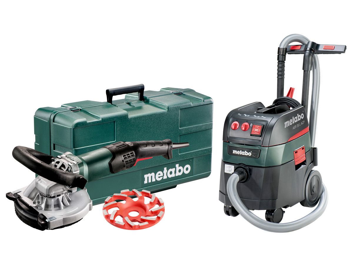 METABO Renovierungsschleifer-Set RSEV 19-125 Beton + ASR 35 L ACP