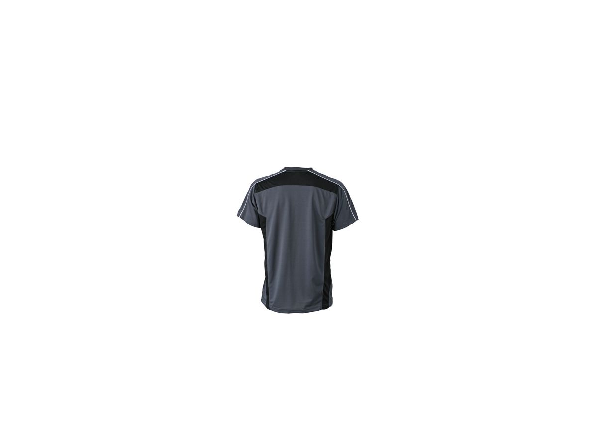 JN Craftsmen T-Shirt JN827 100%PES, carbon/black, Größe 2XL
