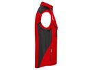 JN Workwear Softshell Vest JN845 100%PES, red/black, Größe XS