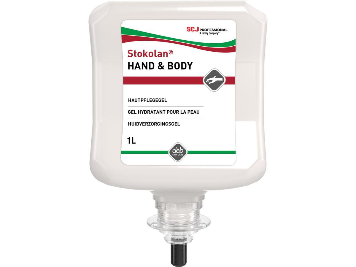 SC JOHNSON Hautpflegegel Stokolan Hand & Body, 1.000 ml Kartusche, SBL1L