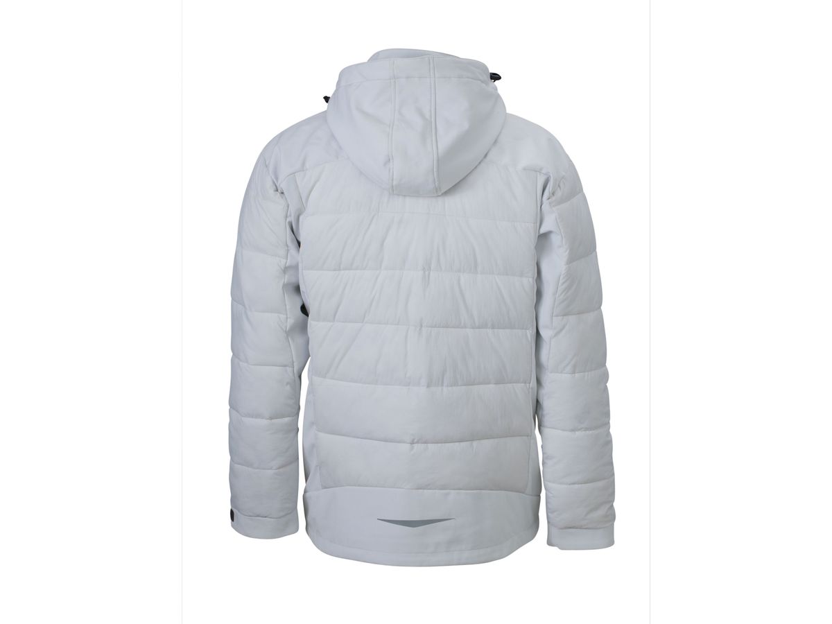 JN Mens Outdoor Hybrid Jacket JN1050 95%PES/5%EL, white, Größe XL