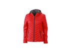JN Ladies Lightweight Jacket JN1091 100%PA, red/carbon, Größe XL