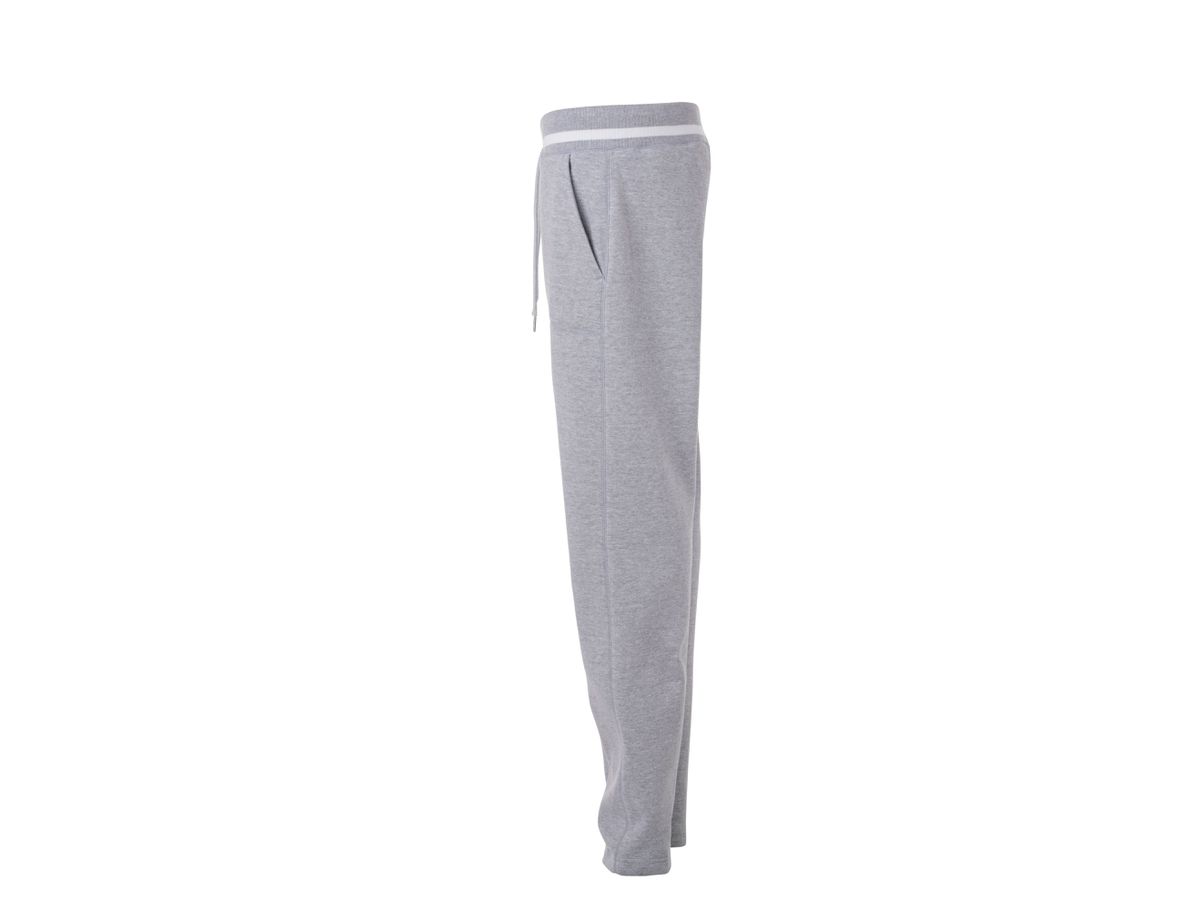 JN Ladies' Jog-Pants JN779 grey-heather/white, Größe XXL