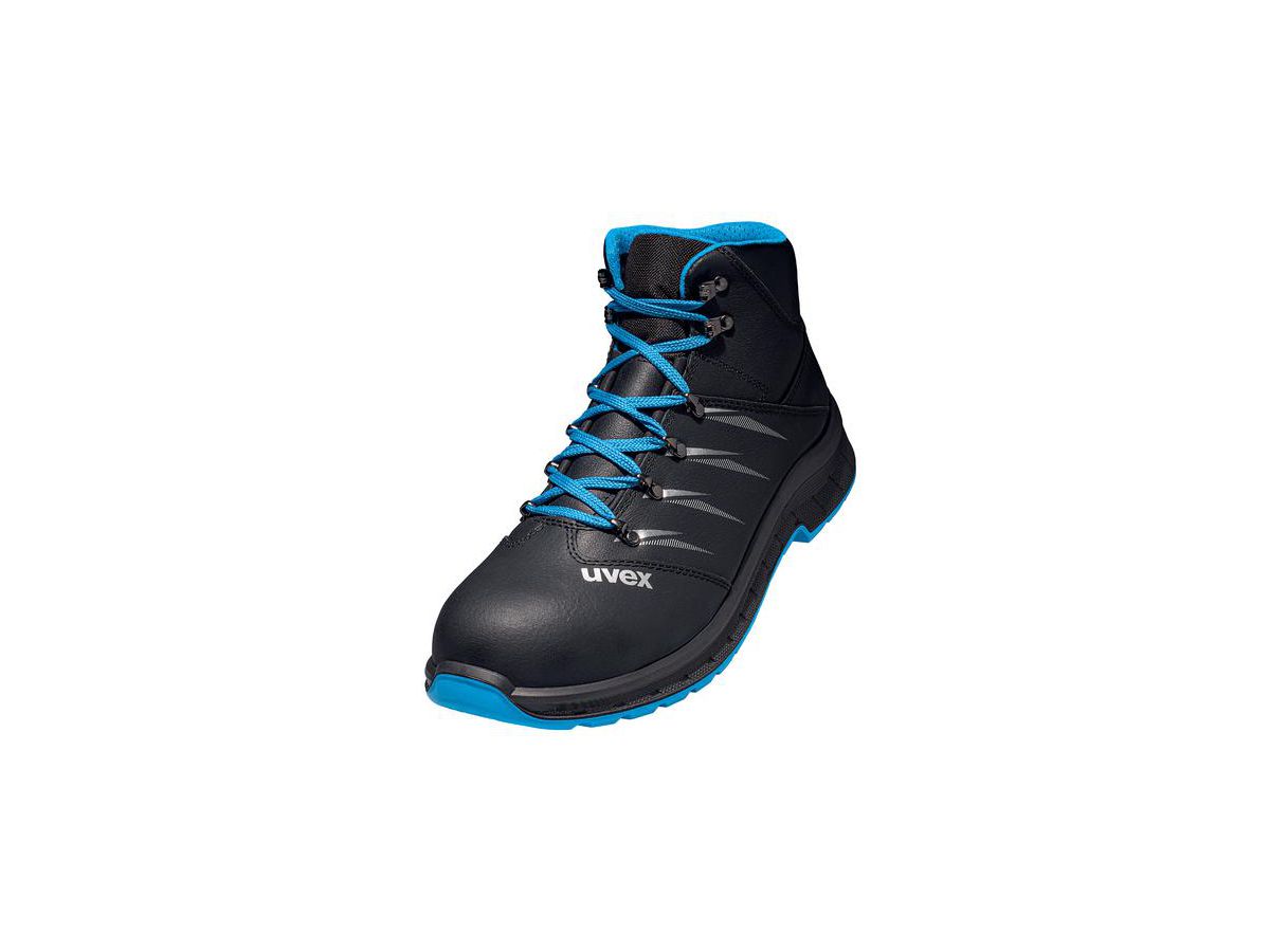 UVEX 2 trend Sicherheits-Stiefel Gr. 40 W11 S2 ESD SR schwarz/blau 6935.8