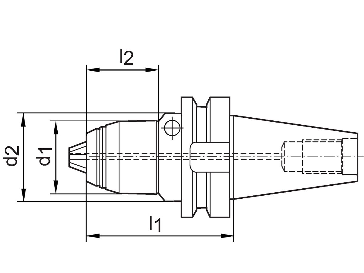 Short chuck AKL JISB6339 1-16mm BT50 Albrecht