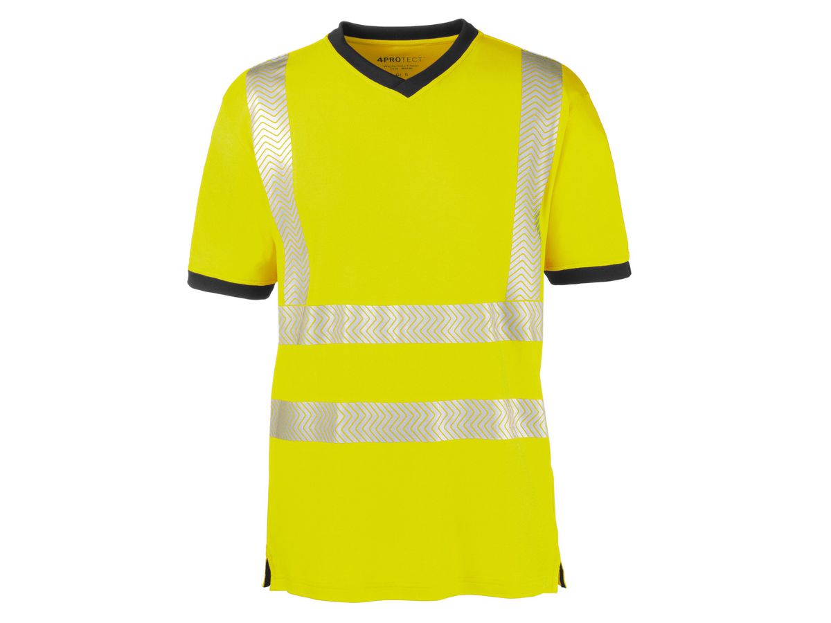 4Protect Warnschutz T-Shirt Miami leuchtgelb/grau 3431 Gr. 6XL