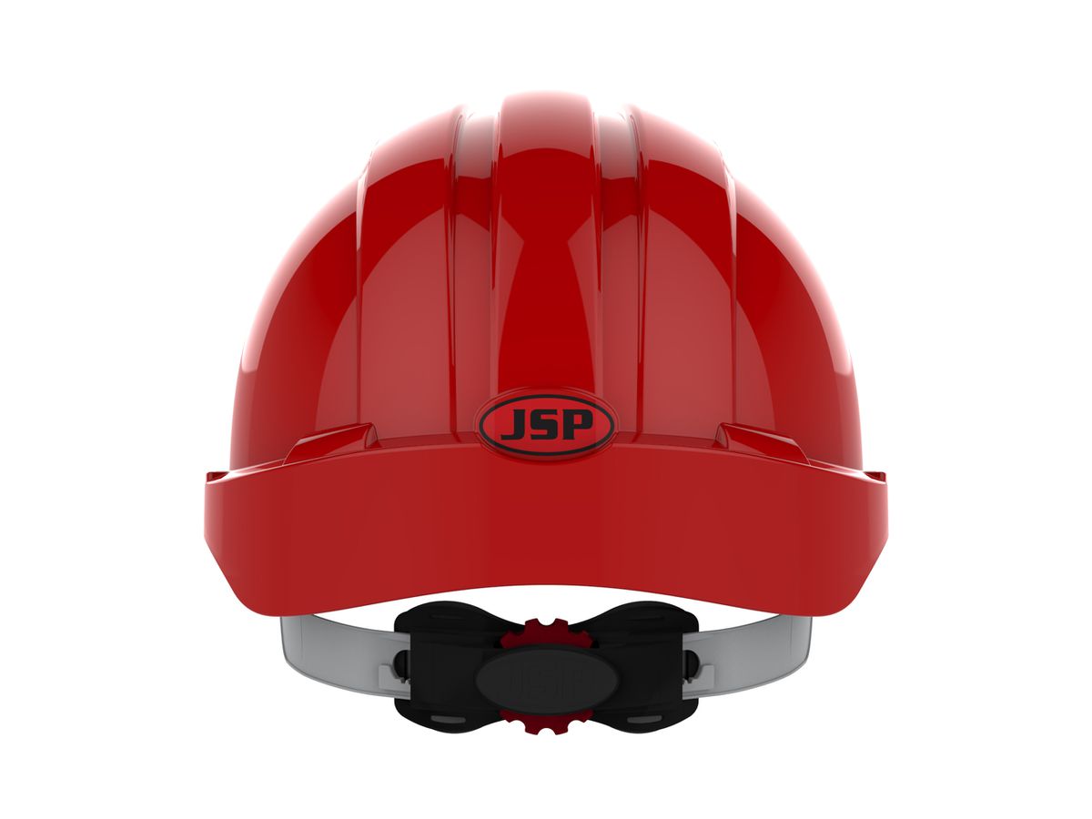 JSP Schutzhelm EVO3 AJF170 belüftet, mit Schirm, rot