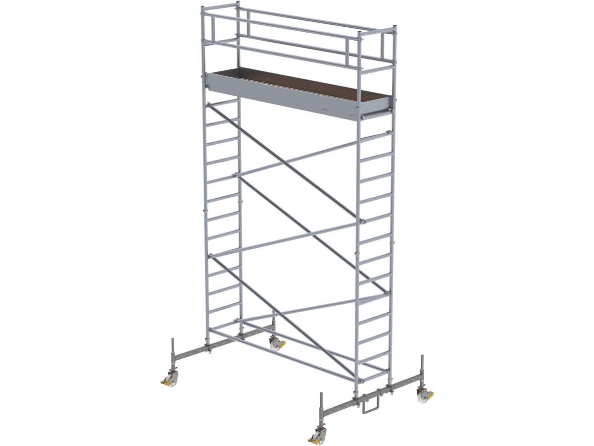 GÜNZBURGER Rollgerüst m. Fahrbalken 0,75x3,0 mtr Standhöhe 4,45mtr