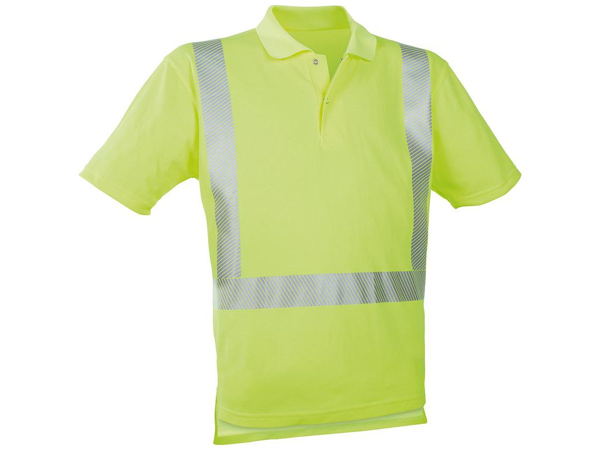 Warn-Polo-Shirt leuchtgelb, Gr. XL