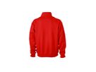 JN Workwear Half Zip Sweat JN831 70%BW/30%PES, red, Größe S