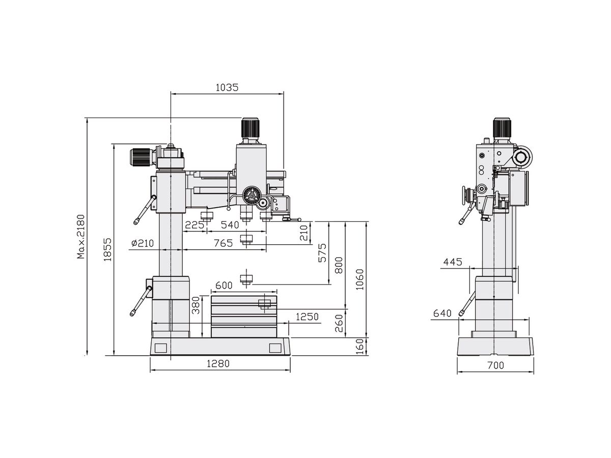 OPTIdrill RD4  400V/3Ph/50Hz Radial-Bohrmaschine