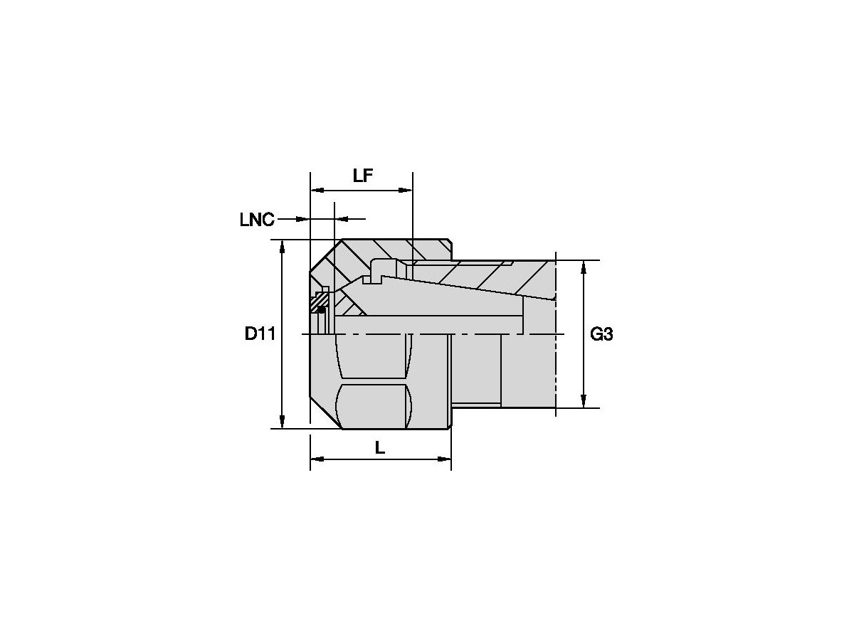 ERICKSON LNHABER16M COOLANT STYLE WITH HEXAGON