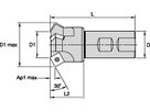 KENNAMETAL 32Y3R038B32SSP12 PLAN-FASSCHAFTFRAESER D=32 Z=3 30°