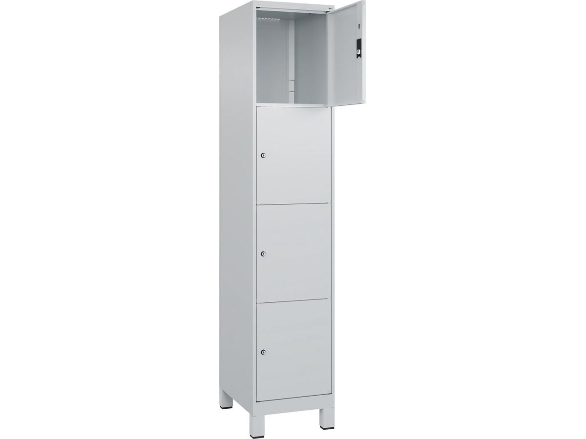 C+P Fächerschrank CLASSIC, Füße 1950x400x500mm, 7035, 1x4 Fächer