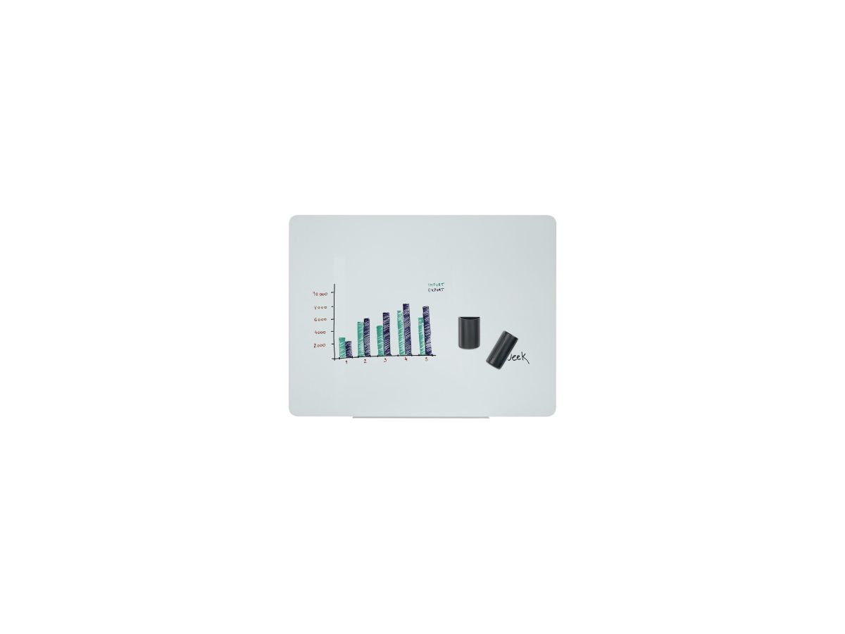 Bi-Office Glastafel GL070101 magnetisch 90x60cm 4mm weiß
