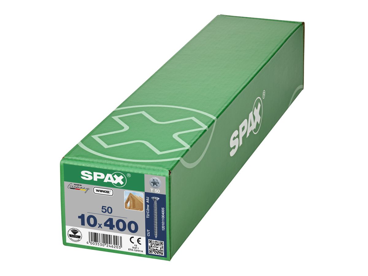 SPAX Senkmultikopf T-STAR+ T50 Vollg. CUT WIROX 50St, 10x400mm