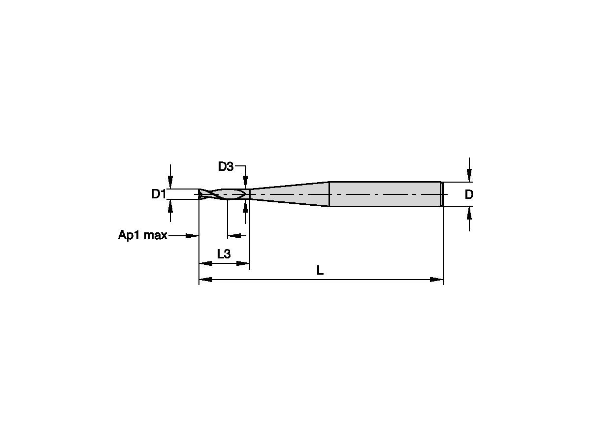 KENNAMETAL F2AH0150AWM30L230KC639M VHM MIKRO SCHAFT FR. AD=1 5 Z=2 30