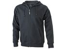 JN Mens Hooded Jacket JN042 80%BW/20%PES, black, Größe L