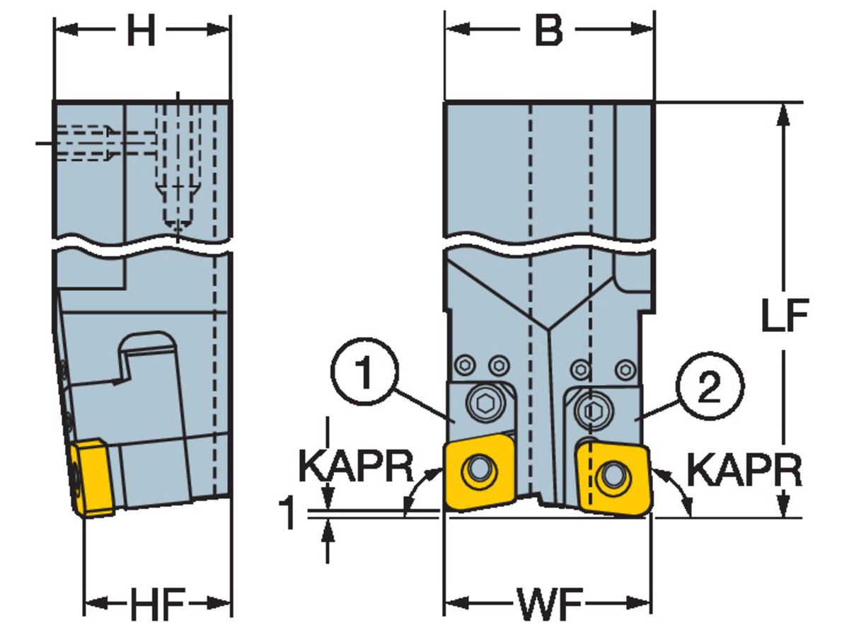 COROMANT Adapterkasette für Vierkantschaft L175.33-5055