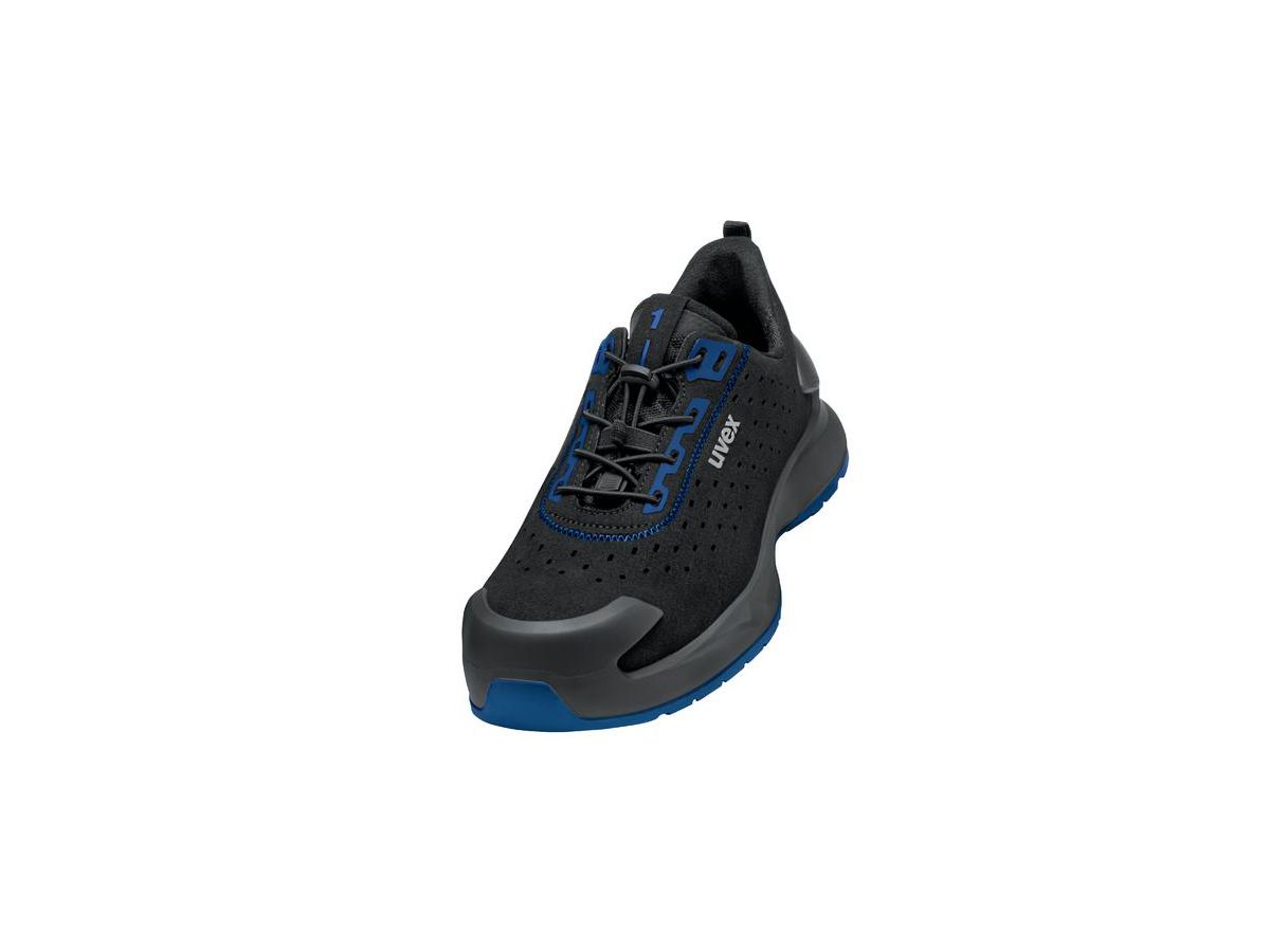 UVEX 1 x-craft Sicherheits-Halbschuh gel Gr. 44 W11 S1 ESD SR schw/blau 6813.8