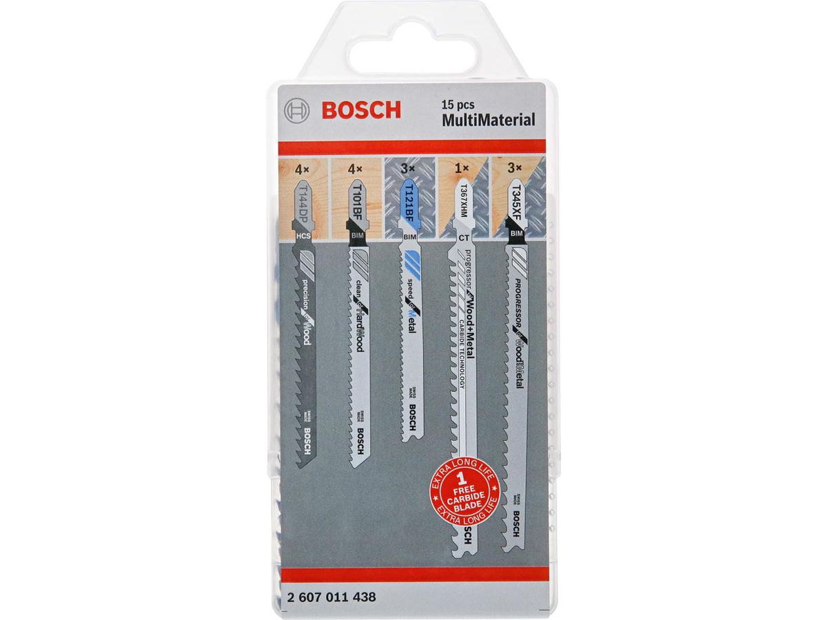 Bosch Stichsägeblatt-Pack, Multi Material, 15 tlg. 2607011438