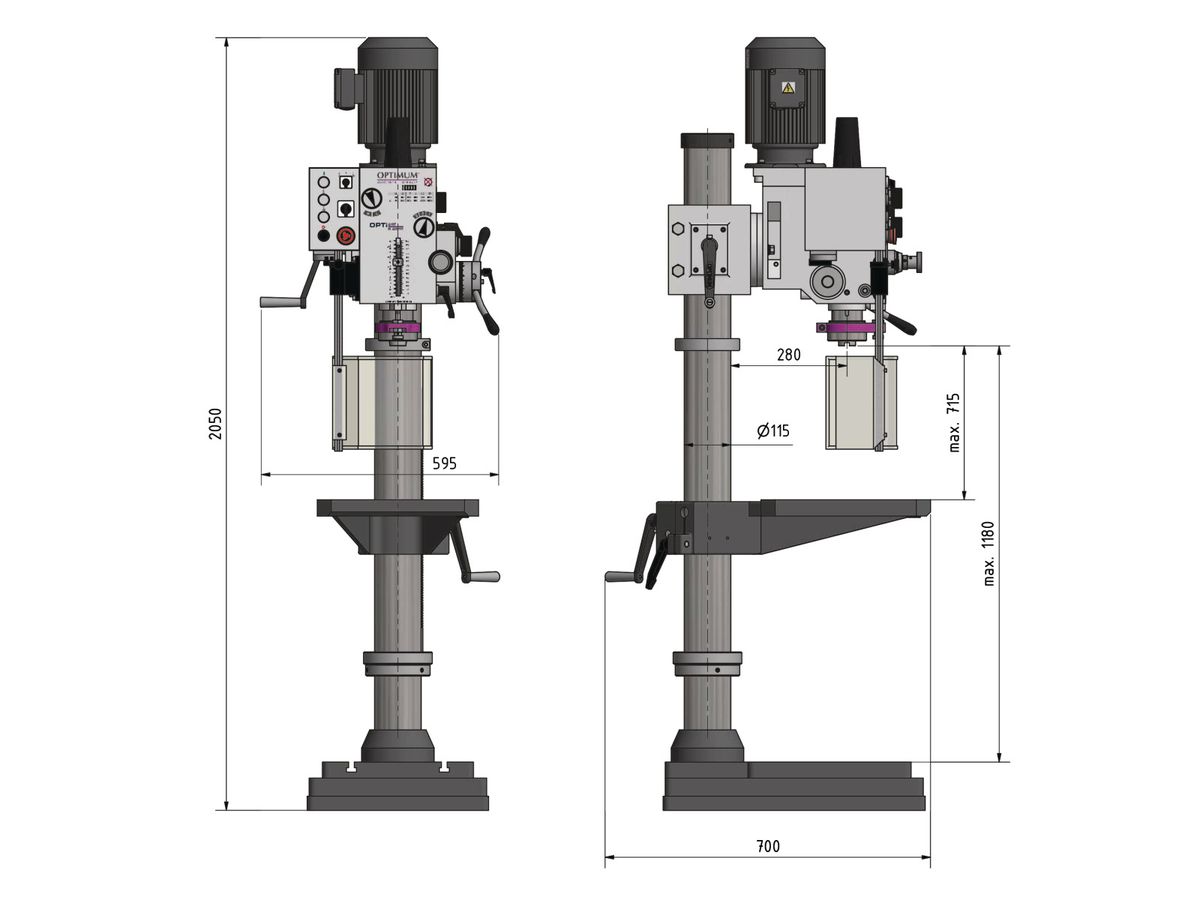 OPTIdrill DH 40G 3034355 Universal Säulen-Getriebebohrmaschine