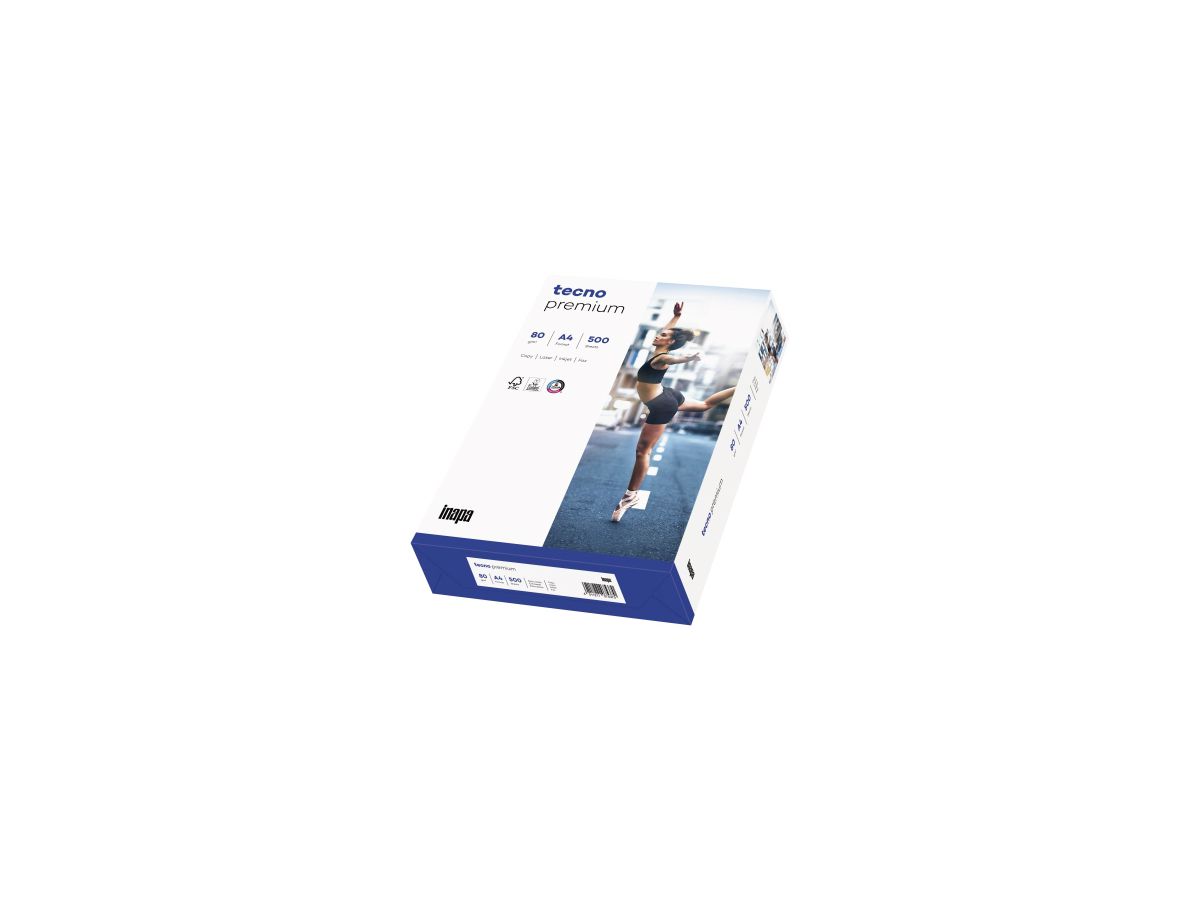 inapa tecno Kopierpapier Premium 526508010001 A4 80g 500 Bl./Pack.