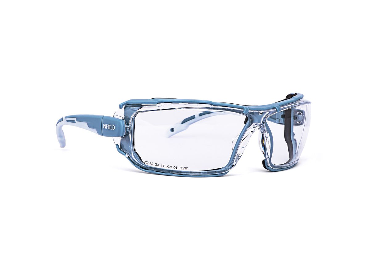 Infield Schutzbrille MILOR PC HC AF AS UV 9232 006, blau/grau