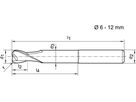 Torusfräser WN VHM TiALN 12,0/4,0mm Z 2 E.LGühring