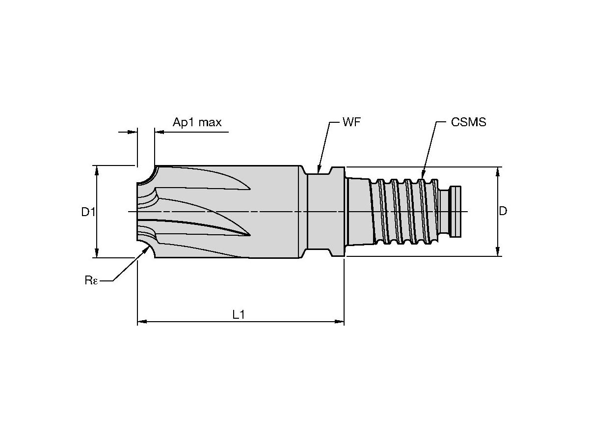 KENNAMETAL XRDA0375Y4CUEKCPM15 D-L INVERS R0,12 4F 3/8XDL10X3/16