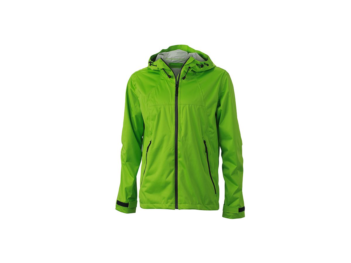 JN Mens Outdoor Jacket JN1098 100%PES, spring-green/iron-grey, Gr. 2XL