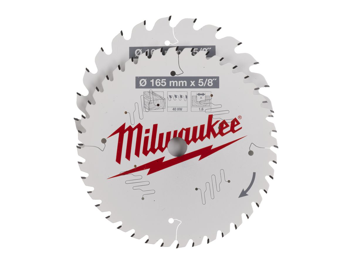 MILWAUKEE Doppelpack Sägeblätter 165 mm 1 Stück Z24  1Stück Z40