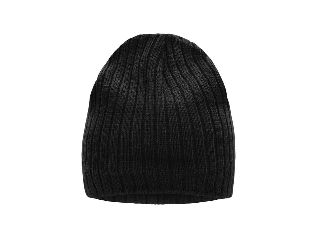 mb Knitted Hat MB7102 black/black, Größe one size