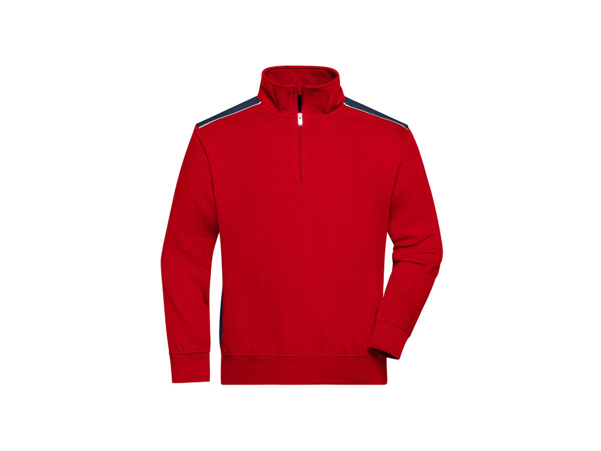 JN Sweatshirt mit Stehkragen JN868 red/navy, Größe L