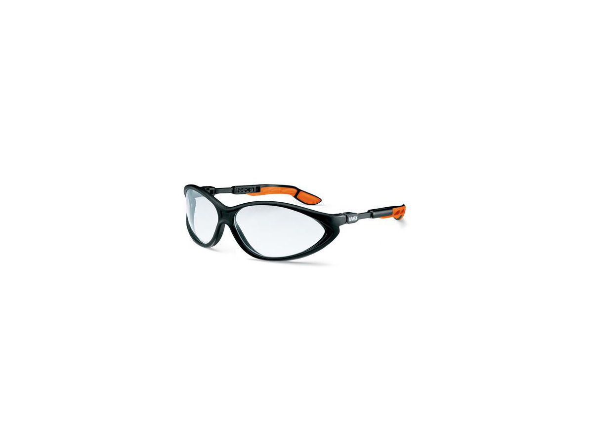 UVEX Schutzbrille CYBRIC Schwarz/orange Scheibe: PC klar, Nr. 9188.175