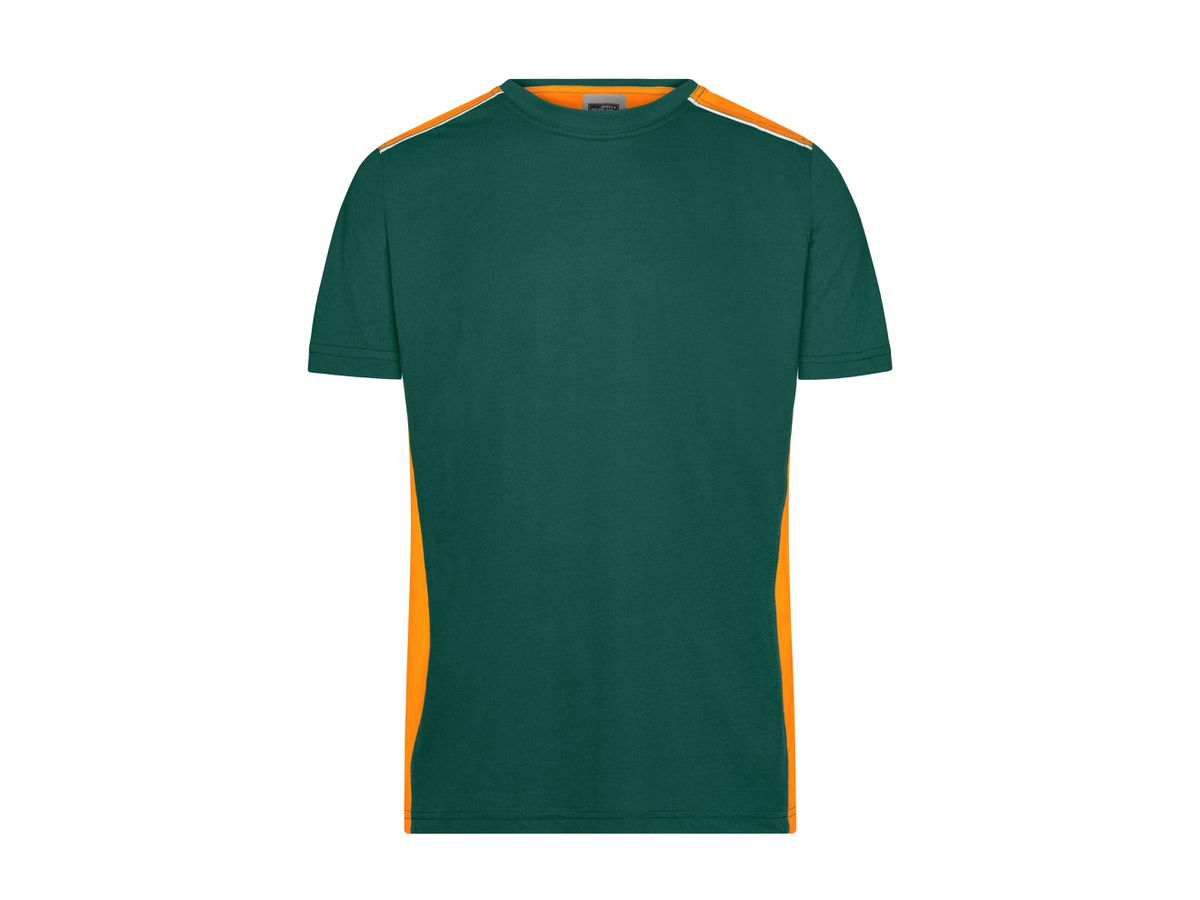 JN Herren Workwear  T-Shirt JN860 dark-green/orange, Größe S