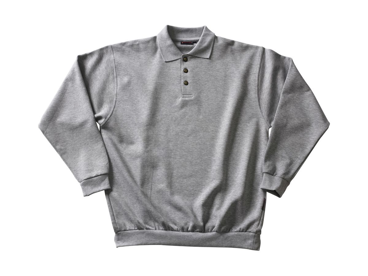 MASCOT Polo-Sweatshirt TRINIDAD Crossover,grau-meliert,Gr. S