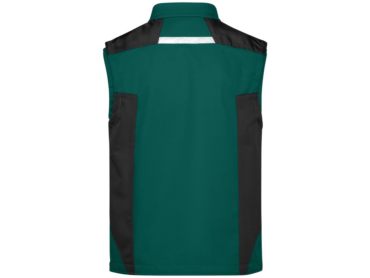 JN Workwear Softshell Vest JN845 100%PES, dark-green/black, Größe 5XL