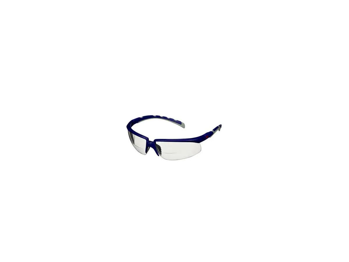 3M Schutzbrille Solus blau/graue Bügel integr. Lesebereich (+2,0) S2020AF-BLU