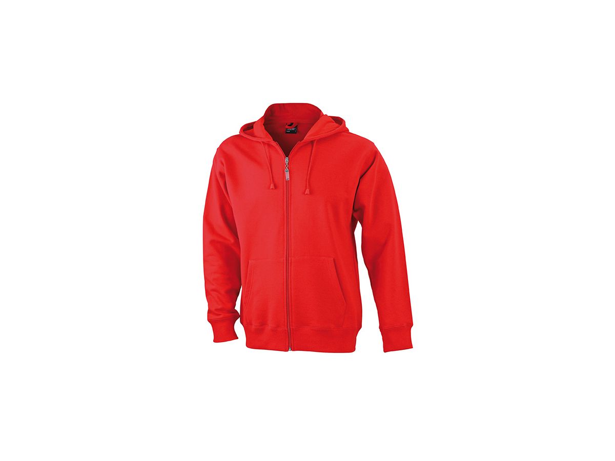 JN Mens Hooded Jacket JN042 80%BW/20%PES, red, Größe M