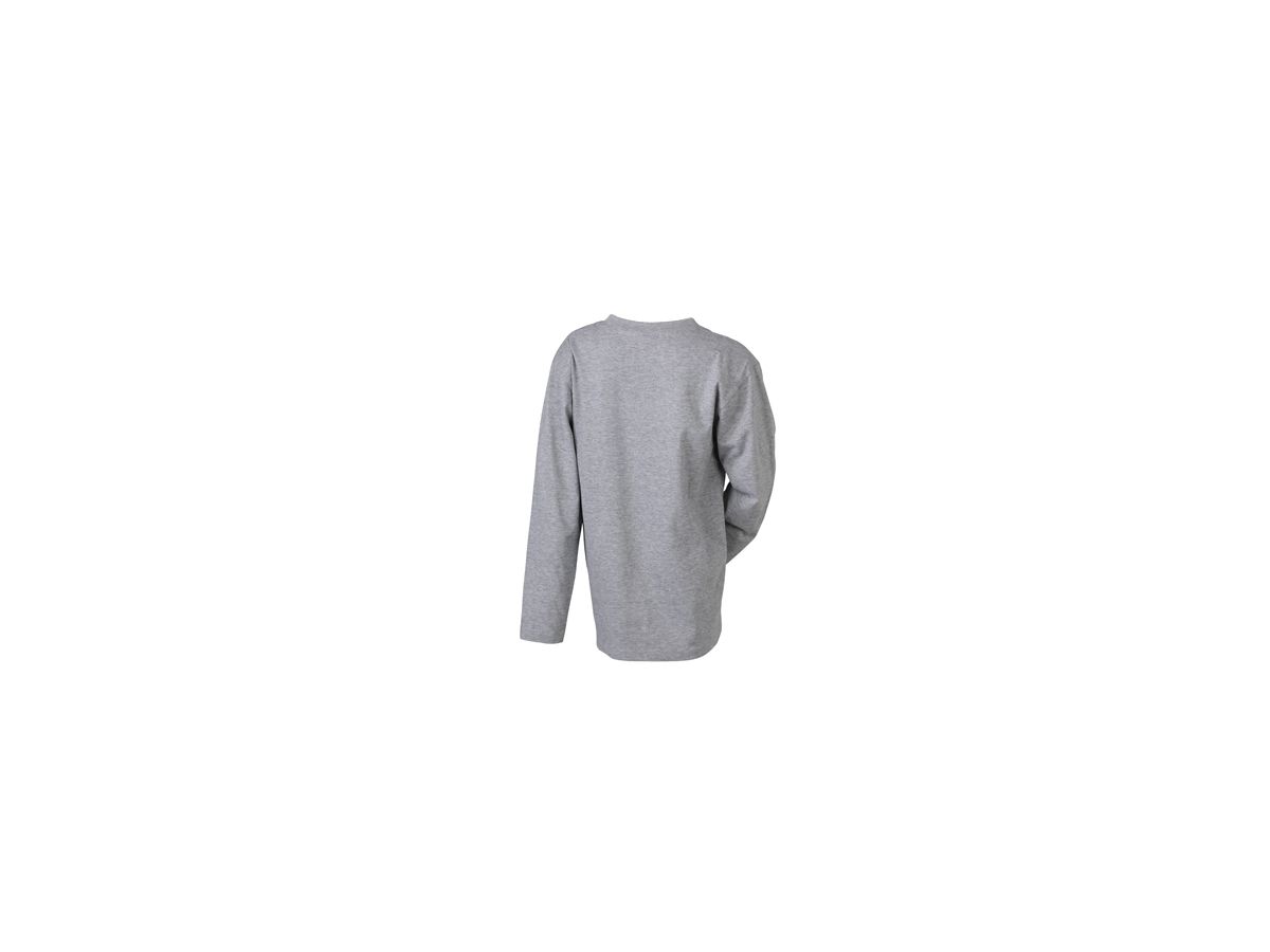 JN Junior Shirt lang Medium JN913K 100%BW, grey-heather, Größe L