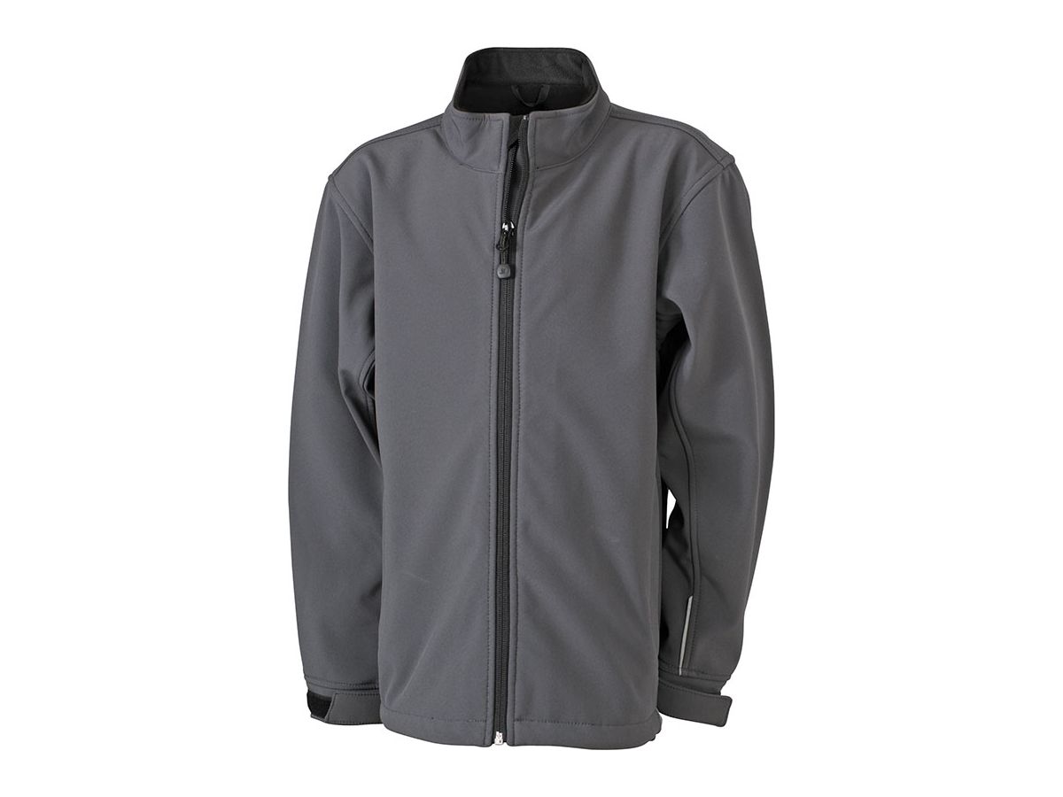 JN Softshell Jacket Junior JN135K 95%PES/5%EL, carbon, Größe XL