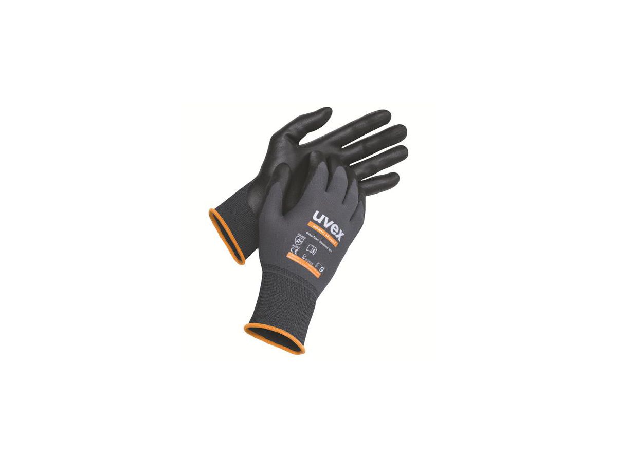 UVEX Montage-Handschuh athletic allround Gr. 8 Nitrilschaum grau/schwarz, 6002.8